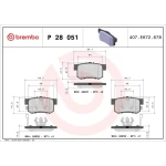 Brembo Arka Fren Balatası – P28051