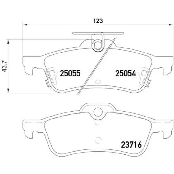 Brembo Arka Fren Balatası – P28070 ürün görseli