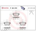 Brembo Arka Fren Balatası – P28072