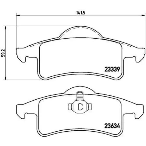 Brembo Arka Fren Balatası – P37006 ürün görseli
