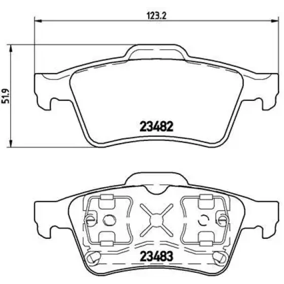 Brembo Arka Fren Balatası – P59044 ürün görseli