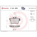 Brembo Arka Fren Balatası – P61079