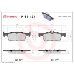 Brembo Arka Fren Balatası – P61121