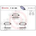 Brembo Arka Fren Balatası – P83080