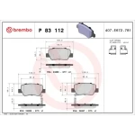 Brembo Arka Fren Balatası – P83112