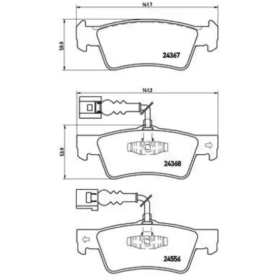 Brembo Arka Fren Balatası – P85068 / OEM 7L6698451 ürün görseli