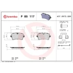 Brembo Arka Fren Balatası – P85117 / OEM 4H0698451L