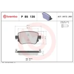 Brembo Arka Fren Balatası – P85135
