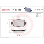Brembo Arka Fren Balatası – P85140