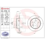 Brembo Arka Fren Diski – 08.4738.14 / OEM A2014231112