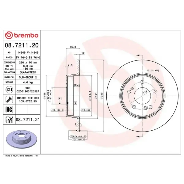 Brembo Arka Fren Diski – 08.7211.21