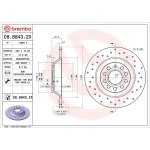 Brembo Arka Fren Diski – 08.8843.2X / OEM 4F0615601E
