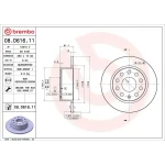 Brembo Arka Fren Diski – 08.D616.11 / OEM 5QD615601B