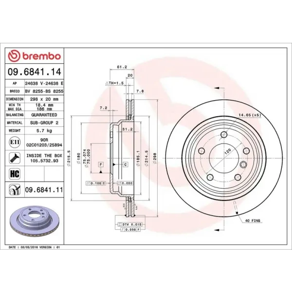 Brembo Arka Fren Diski – 09.6841.11