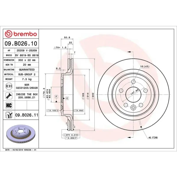 Brembo Arka Fren Diski – 09.B026.11