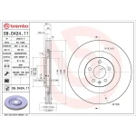 Brembo Arka Fren Diski – 09.D424.11 / OEM 4M0615601J