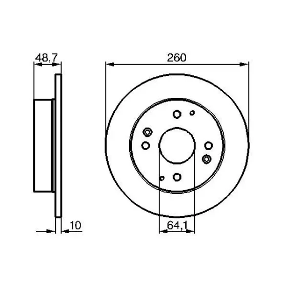 Bosch Arka Fren Diski – 0986478172 ürün görseli