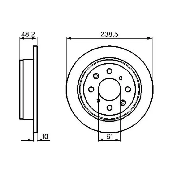 Bosch Arka Fren Diski – 0986478350 ürün görseli