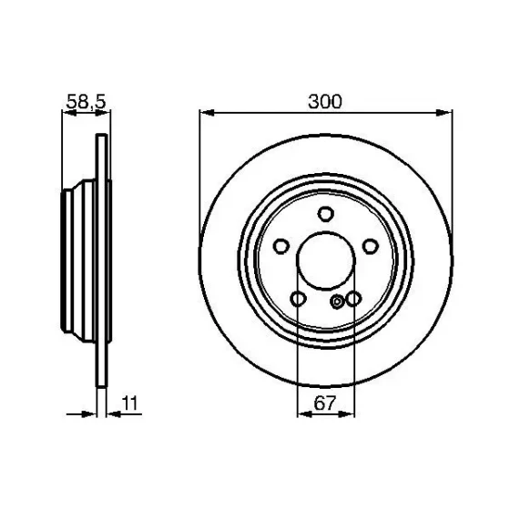 Bosch Arka Fren Diski – 0986478472 / OEM A2204230112 ürün görseli