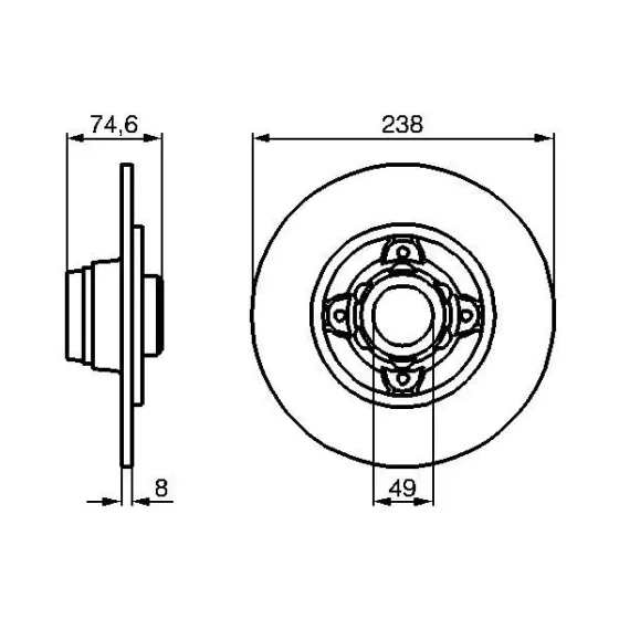 Bosch Arka Fren Diski – 0986478557 ürün görseli