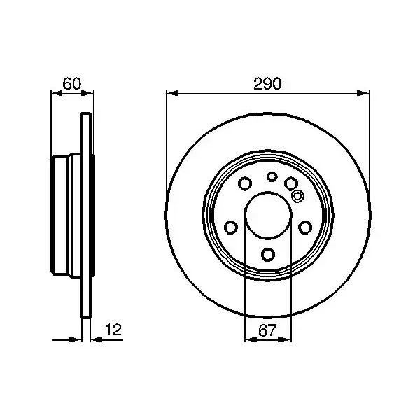 Bosch Arka Fren Diski – 0986478607 / OEM A1404230612