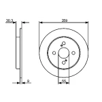 Bosch Arka Fren Diski – 0986479420 / OEM 424310D110