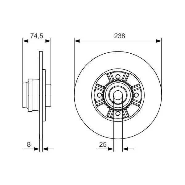 Bosch Arka Fren Diski – 0986479760