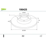 Valeo Arka Fren Diski – 186425
