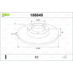Valeo Arka Fren Diski – 186849 / OEM 4243105060