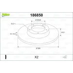 Valeo Arka Fren Diski – 186850 / OEM 4243120430