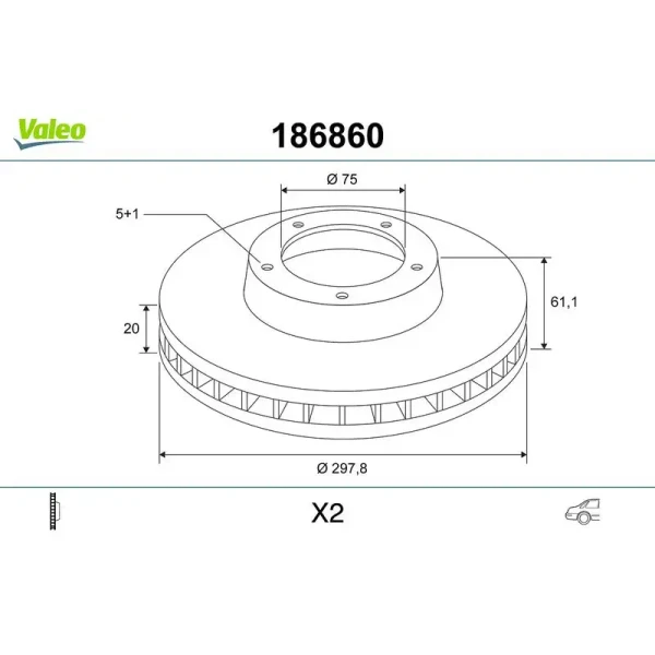 Valeo Arka Fren Diski – 186860