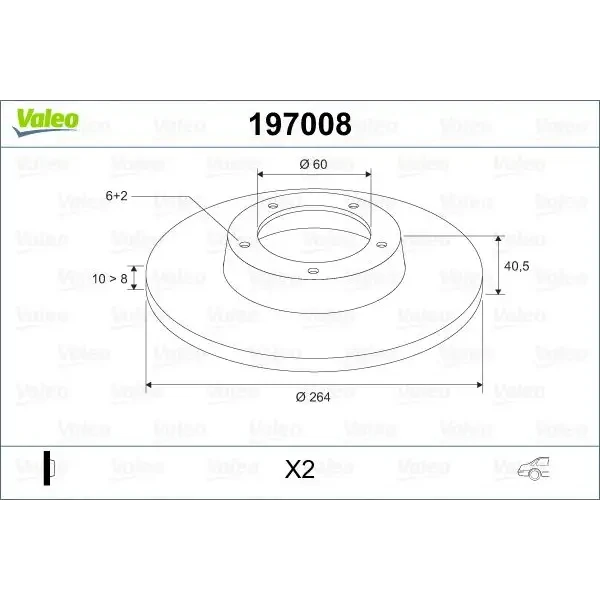 Valeo Arka Fren Diski – 197008