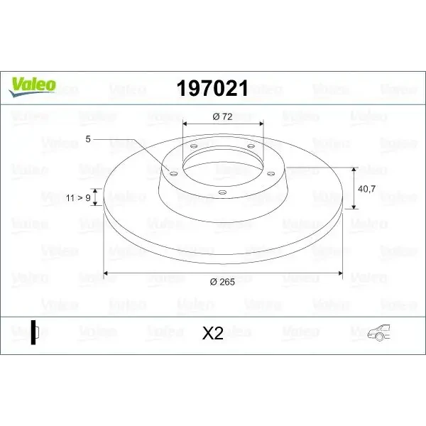 Valeo Arka Fren Diski – 197021