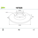 Valeo Arka Fren Diski – 197029 / OEM 584111C800