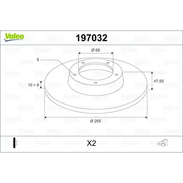 Valeo Arka Fren Diski – 197032 / OEM 4B0615601B