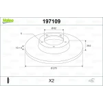 Valeo Arka Fren Diski – 197109 / OEM 4243112280