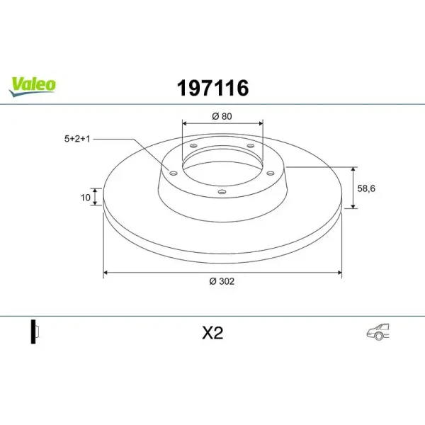 Valeo Arka Fren Diski – 197116