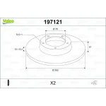 Valeo Arka Fren Diski – 197121 / OEM 5841139600