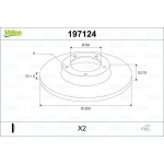 Valeo Arka Fren Diski – 197124 / OEM 4B0615601A