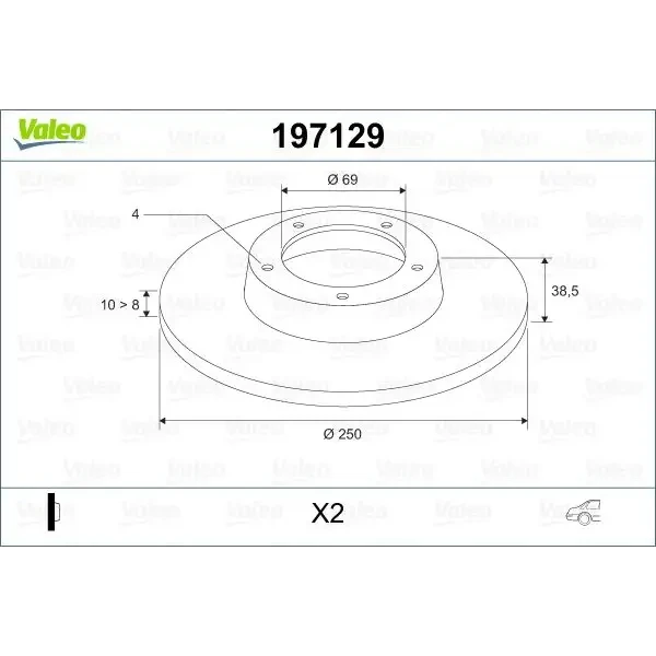 Valeo Arka Fren Diski – 197129