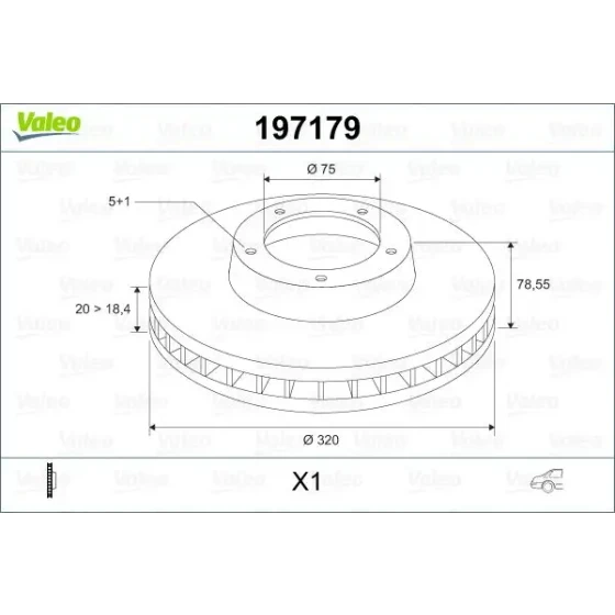 Valeo Arka Fren Diski – 197179 ürün görseli