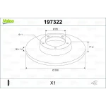 Valeo Arka Fren Diski – 197322 / OEM A9064230012