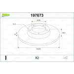 Valeo Arka Fren Diski – 197673 / OEM 4615A125