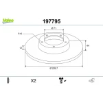 Valeo Arka Fren Diski – 197795 / OEM 4249G2