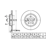 MGA Arka Fren Diski – 50262 / OEM 4243105070