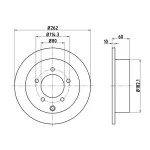 MGA Arka Fren Diski – 50283 / OEM MN116332
