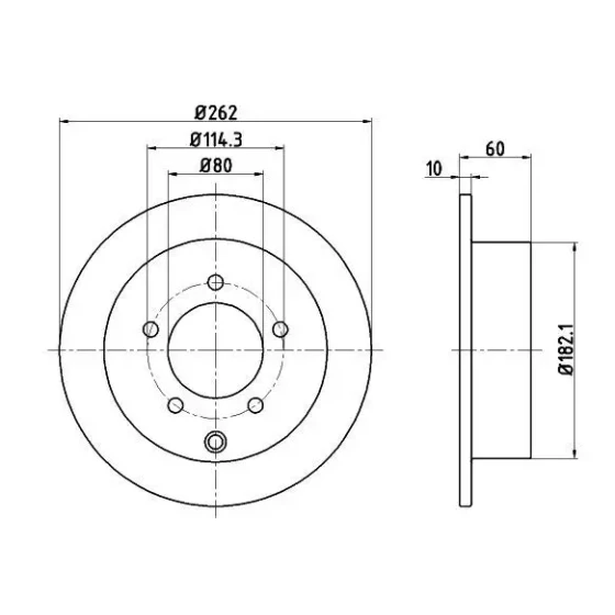 MGA Arka Fren Diski – 50283 / OEM MN116332 ürün görseli