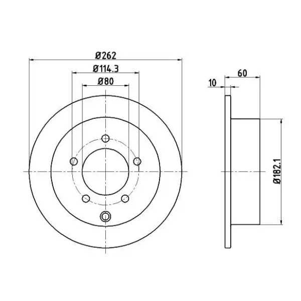 MGA Arka Fren Diski – 50283 / OEM MN116332