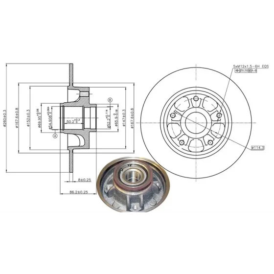 MGA Arka Fren Diski – 50409 / OEM 432001539R ürün görseli