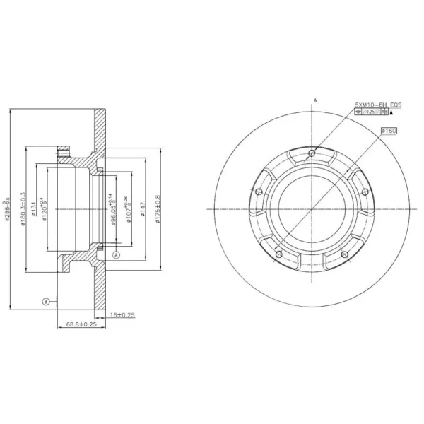 MGA Arka Fren Diski – 50416 / OEM BK212A097FA